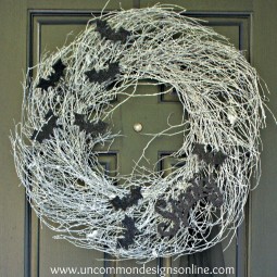 Spooky Halloween Bat Wreath