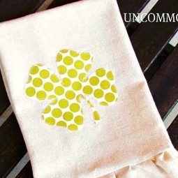 four leaf clover towel