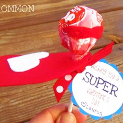 Girly Superhero valentine