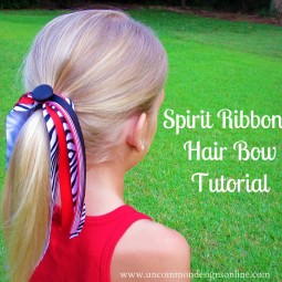 spirit ribbons hair bow tutorial