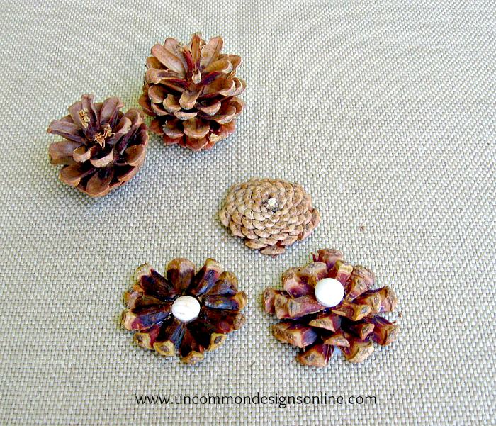 pine cone flower embellished