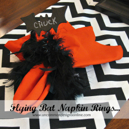 Flying Bat napkin Rings