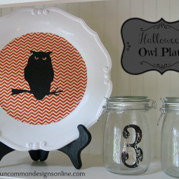 halloween owl plate