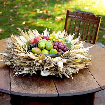 corn husk crafts corn husk centerpiece