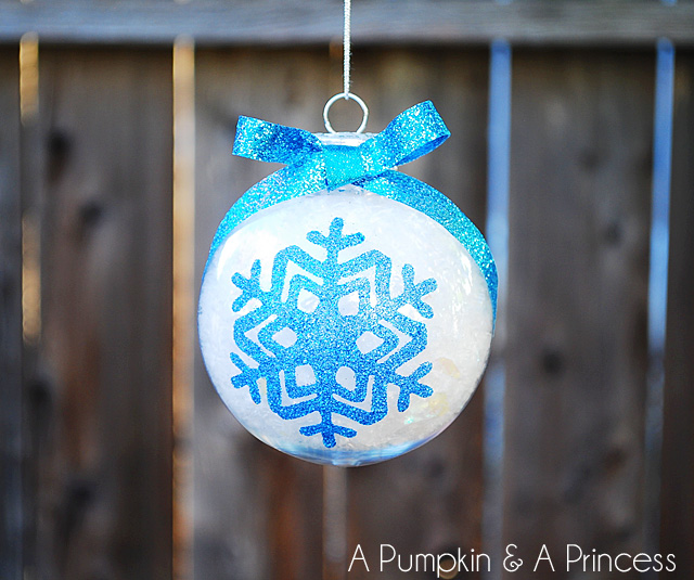 Glittered Snowflake ornament handmade Christmas Ornaments