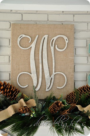 Glittered monogram uncommonly Yours link party feature