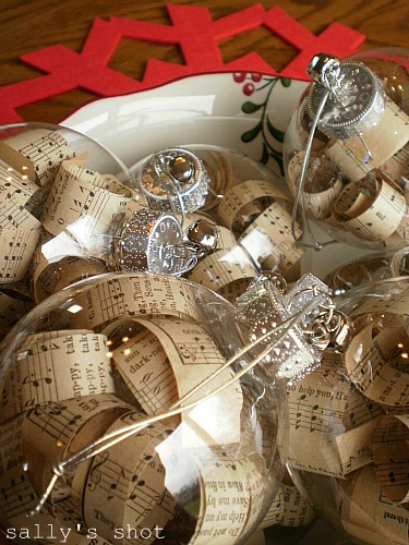 Sheet Music Ornament Handmade Chrsitmas Ornament