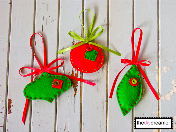Felt Ornaments handmade christmas ornaments