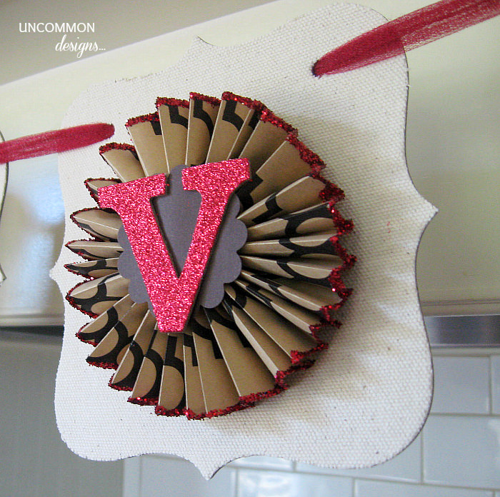 Paper Medallion Valentine LOVE Banner