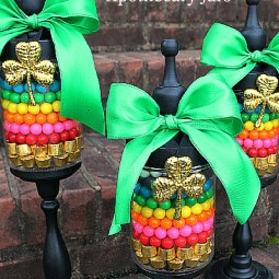 Apothecary jars for St Patricks Day