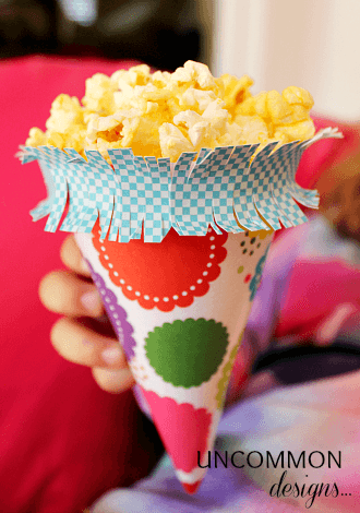 Popcorn-treat-cone DIY-popcorn-treat-cone