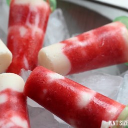 strawberry yogurt popsicle