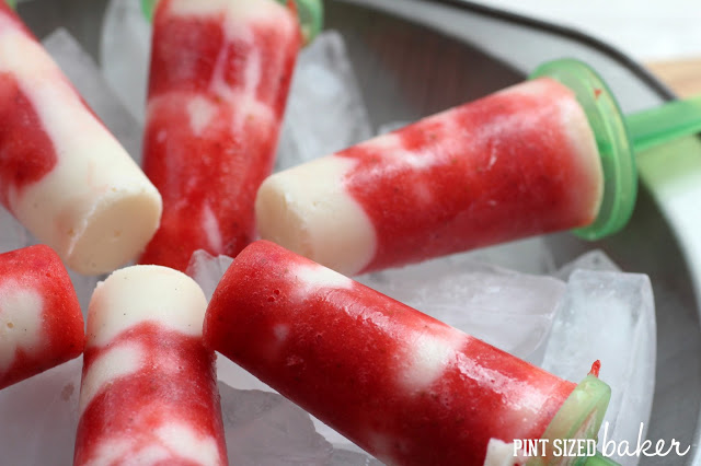 strawberry yogurt popsicle