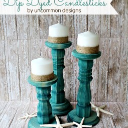 dip dyed candlesticks