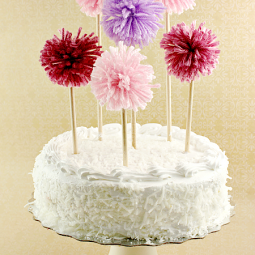 pom pom cake toppers