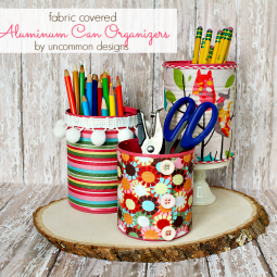 Fabric covered aluminum can organizers