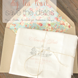 DIY Tea TowelWedding Save the Dates www.uncommondesignsonline.com