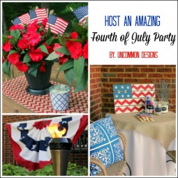 Host an amazing Fourth of July Party this year! Decor, fun games, and more! www.uncommondesignsonline.com #julyFourth #FourthofJuly #Patriotic