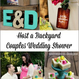 Host a beautiful and fun backyard couples wedding shower! www.uncommondesignsonline.com #Wedding #WeddingShower #ShutterflyWedding