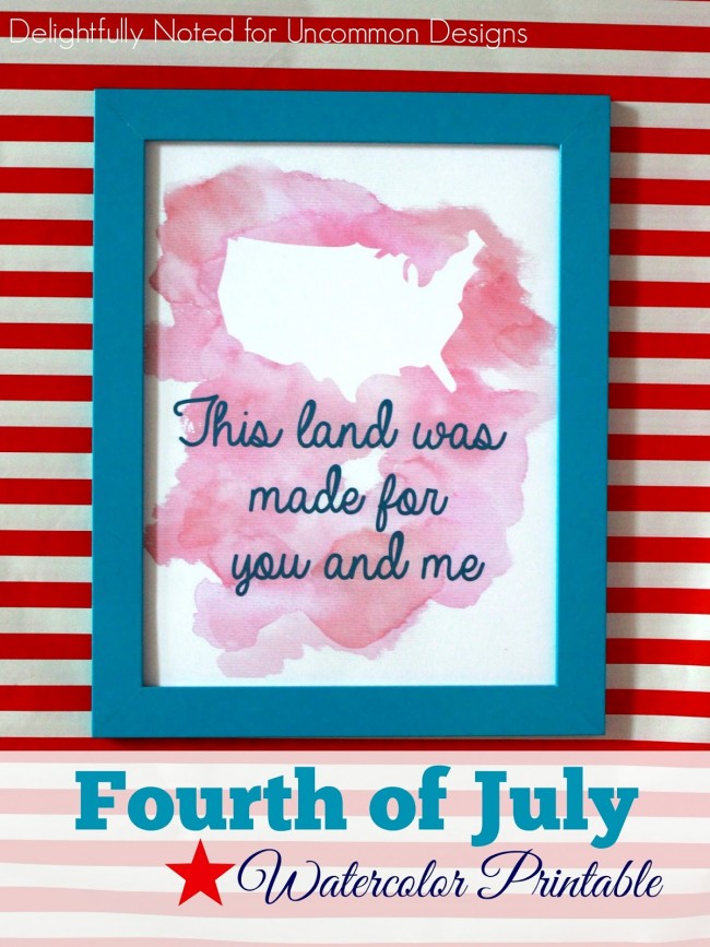 fourth of july watercolor printable uncommon designs