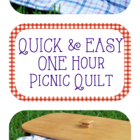 Make a Quick and Easy One Hour Picnic Quilt #OneCraftySummer