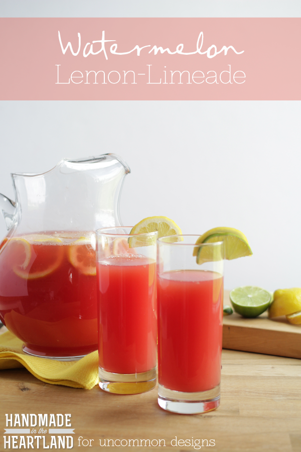 watermelon lemon limeade summer drink recipe