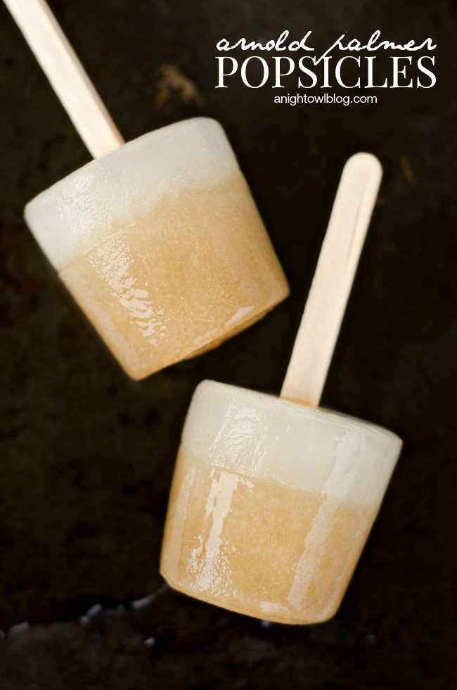 Arnold Palmer Popsicles... get refreshed with this cool and delicious recipe! #OneCraftySummer
