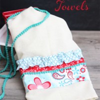 Make a Summer Inspired Flour Sack Towel www.uncommondesignsonline.com #OneCraftySummer