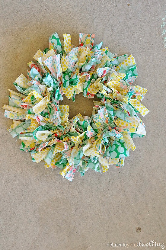 Create an adorable Summer Fabric Wreath with these step by step instructions. You choose the colors, patterns and designs. What a great way to brighten a door! #fabric #wreath Create an adorable Summer Fabric Wreath with these step by step instructions. You choose the colors, patterns and designs. What a great way to brighten a door! #fabric #wreath