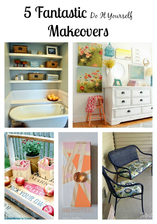 5 Fantastic DIY Makeovers from the Monday Funday link party. 5 Fantastic DIY Makeovers from the Monday Funday link party.