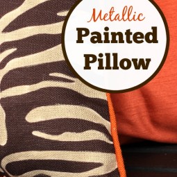 metallic painted pillow
