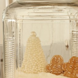Make White Christmas Trees with Sprinkles and display them in a Mason Jar for the perfect Christmas Kitchen by Uncommon Designs