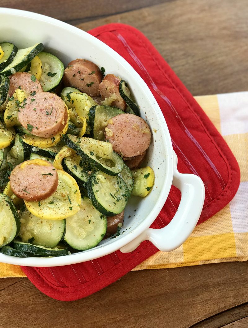 simple and spicy smoked sausage skillet uncommon designs