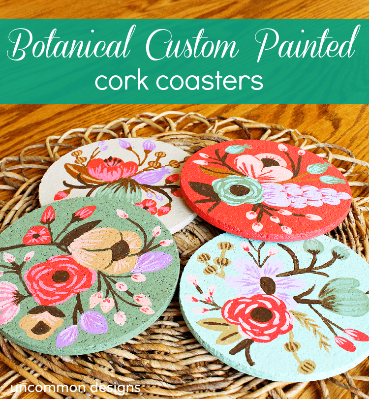 Painted Cork Coasters