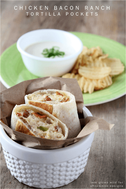 These incredible Chicken Bacon Ranch Tortilla Pockets are sure to be your family go to quick meal. I am so taking these on my next picnic! #familydinner #chickenrecipe #bacon #recipe 