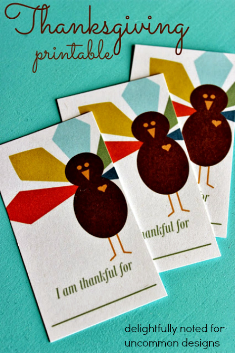 I am Thankful Printable