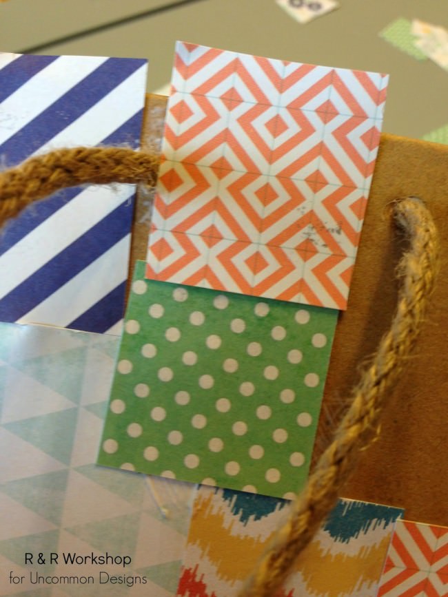 Make a Quilted Easter Basket with Scrapbook Paper! So fun for the holidays! via www.uncommondesignsonline.com #Easter #EasterBasket