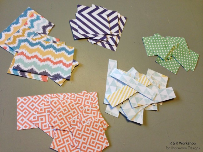 Make a Quilted Easter Basket with Scrapbook Paper! So fun for the holidays! via www.uncommondesignsonline.com #Easter #EasterBasket
