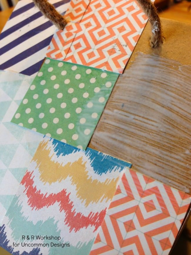 Make a Quilted Easter Basket with Scrapbook Paper! So fun for the holidays! via www.uncommondesignsonline.com #Easter #EasterBasket
