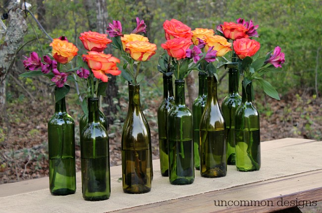 Easy And Elegant Wine Bottle Centerpiece