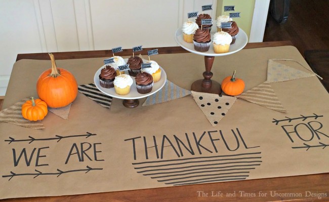 Show what you are grateful for in the sweetest way... Thanksgiving Cupcakes via Uncommon Designs