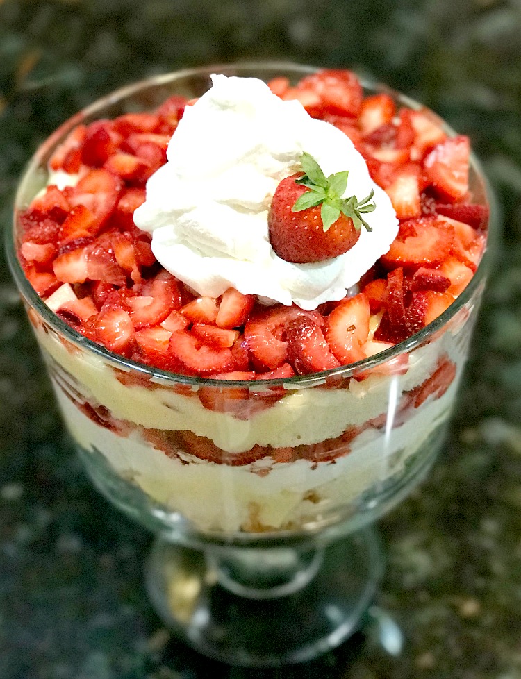 The Best Ever Strawberry Shortcake Trifle - Uncommon Designs