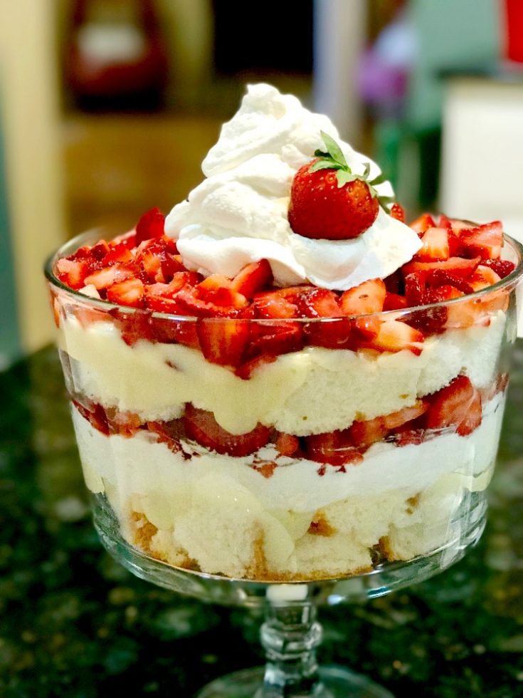 The Best Ever Strawberry Shortcake Trifle