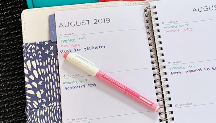 Colorful Pens for Keeping an Organized Agenda