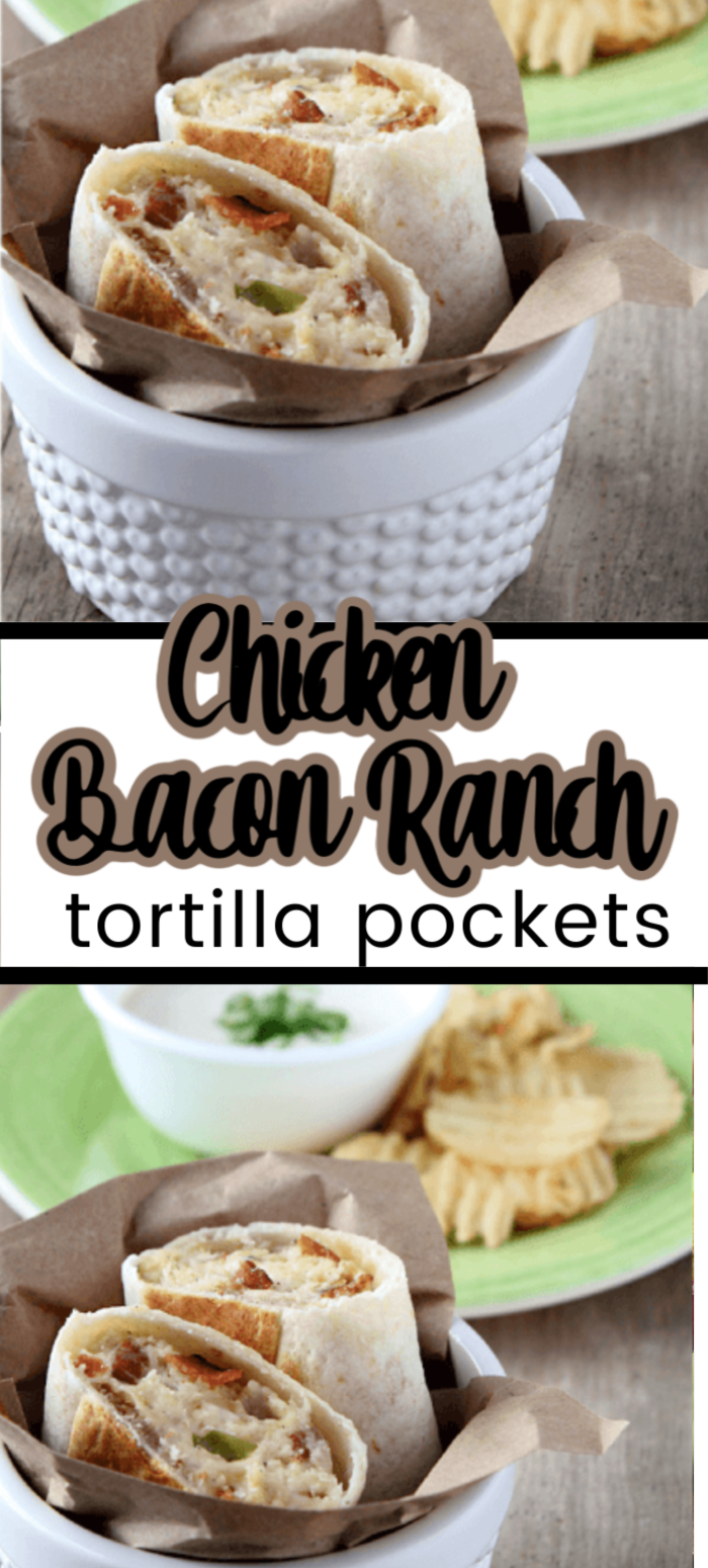 This easy recipe for chicken bacon ranch tortilla pockets is not your average chicken wrap recipe. Learn how to make this chicken recipe for a wrap with loads of flavor and has bacon!